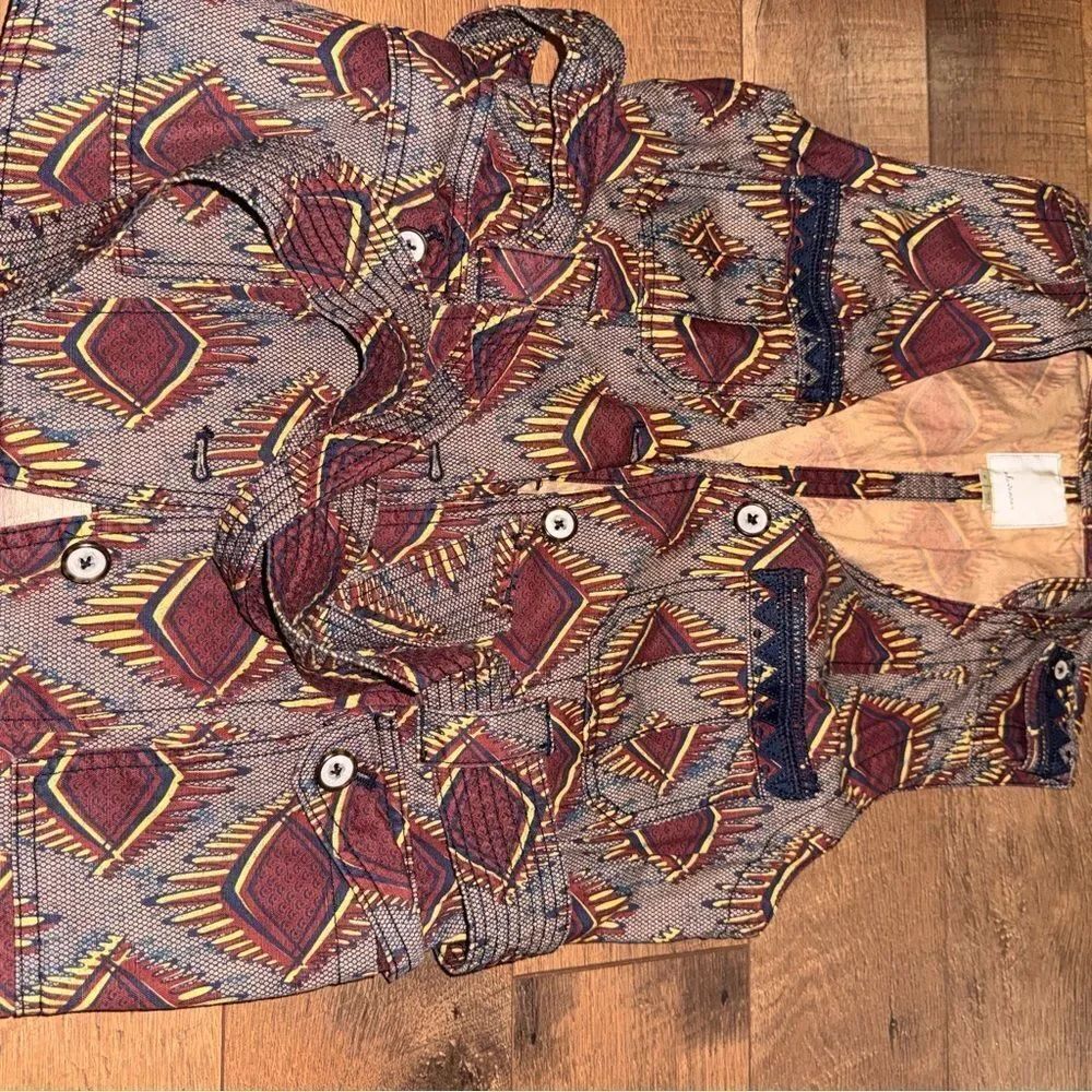 Anthropologie Multicolor Geometric Top